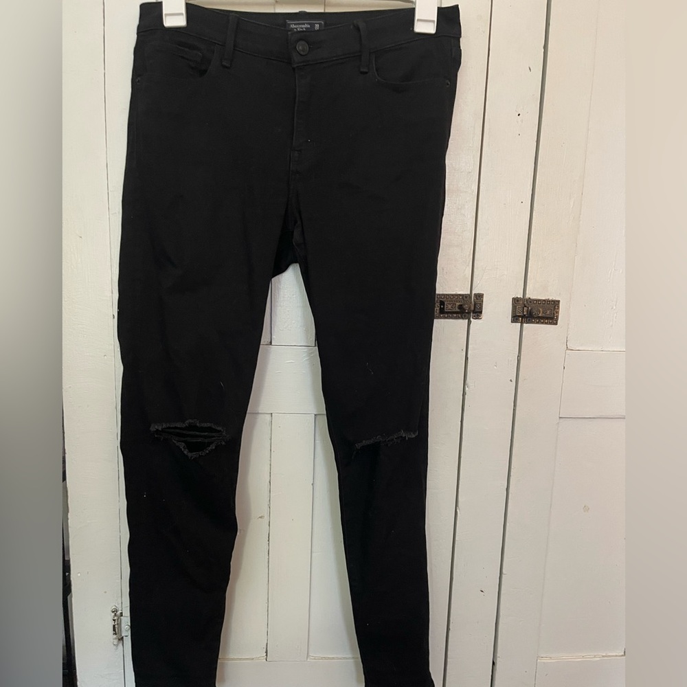 Black ripped jeans